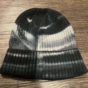 Grey Blend Tie Dye Knit Beanie
